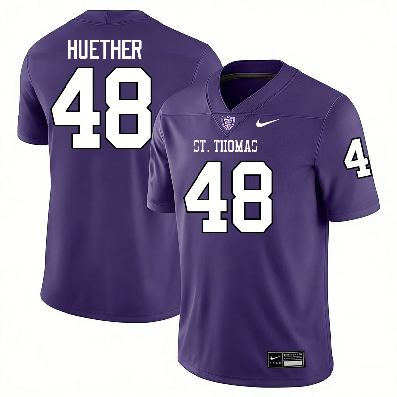 St. Thomas-Minnesota Tommies #48 Elliot Huether College Football Jerseys,Uniforms-Purple